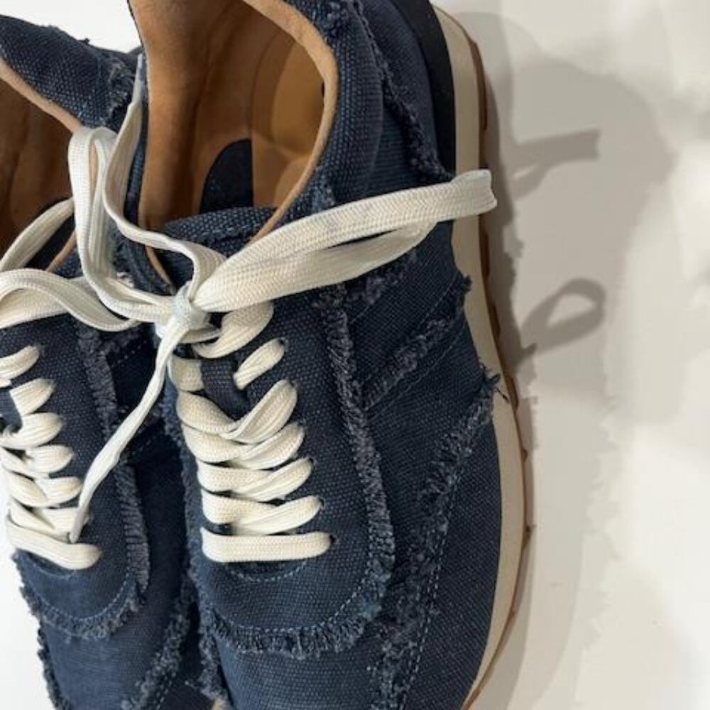 J/Slides Eddie‑F Denim Frayed Sneaker Women's size 8 - Picture 3 of 8